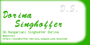 dorina singhoffer business card